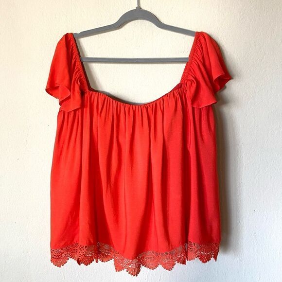 Lovers + Friends Life's A Beach Red Coral Crop Top Size L - Picture 5 of 8
